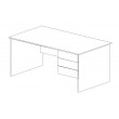 Panel End Desk with built in drawers